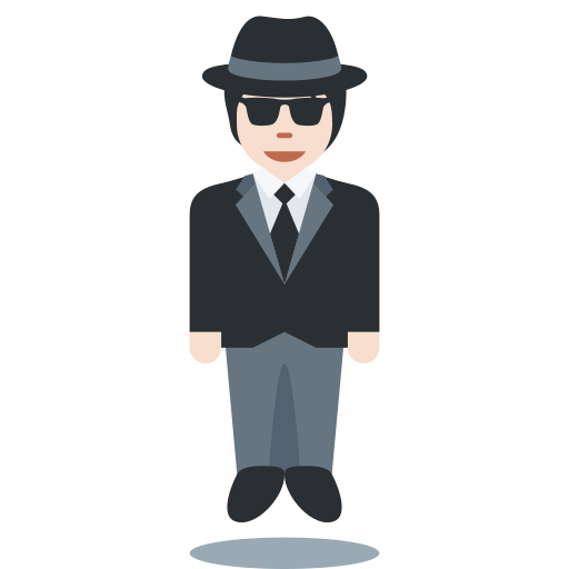 Ширяюча людина: дуже світлий тон шкіри для Twitter (X) Twemoji 15.0.3