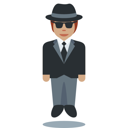 Ширяюча людина: середній тон шкіри для Twitter (X) Twemoji 15.0.3