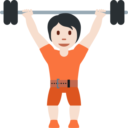 Важкоатлет: дуже світлий тон шкіри для Twitter (X) Twemoji 15.0.3