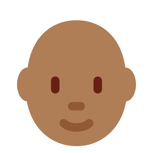 Дорослий: темний тон шкіри без волосся для Twitter (X) Twemoji 15.0.3