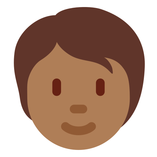 Взрослый: темный тон кожи для Twitter (X) Twemoji 15.0.3