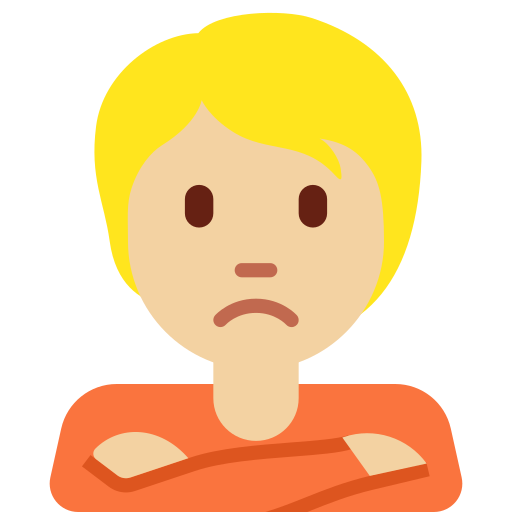 Ображена людина: світлий тон шкіри для Twitter (X) Twemoji 15.0.3