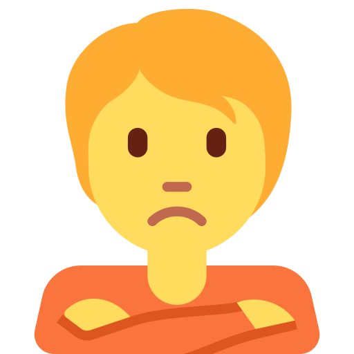 Ображена людина для Twitter (X) Twemoji 15.0.3