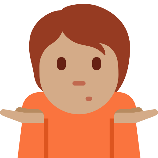 Людина знизує плечима: середній тон шкіри для Twitter (X) Twemoji 15.0.3