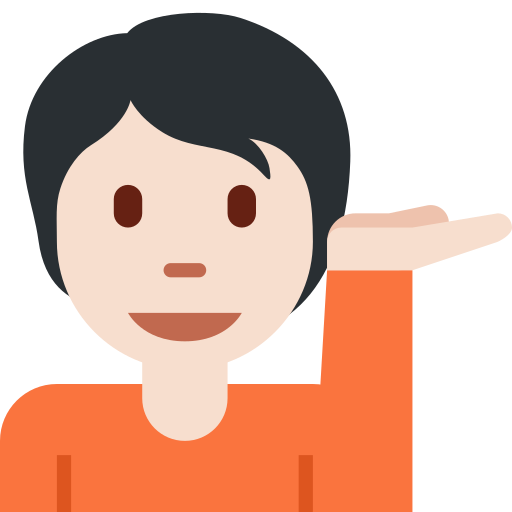 Людина тягне руку: дуже світлий тон шкіри для Twitter (X) Twemoji 15.0.3