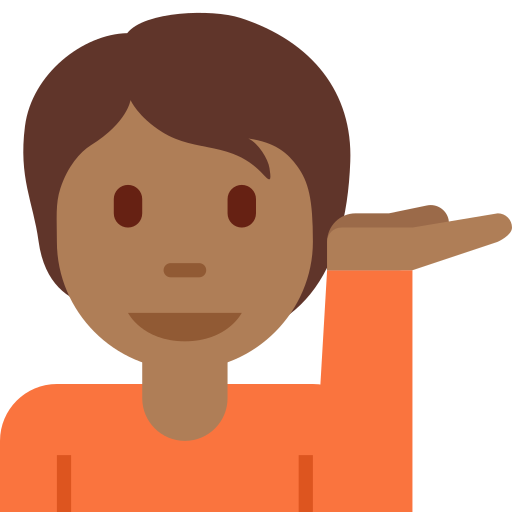 Людина тягне руку: темний тон шкіри для Twitter (X) Twemoji 15.0.3