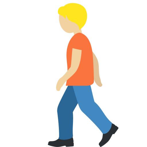 Людина йде: світлий тон шкіри для Twitter (X) Twemoji 15.0.3