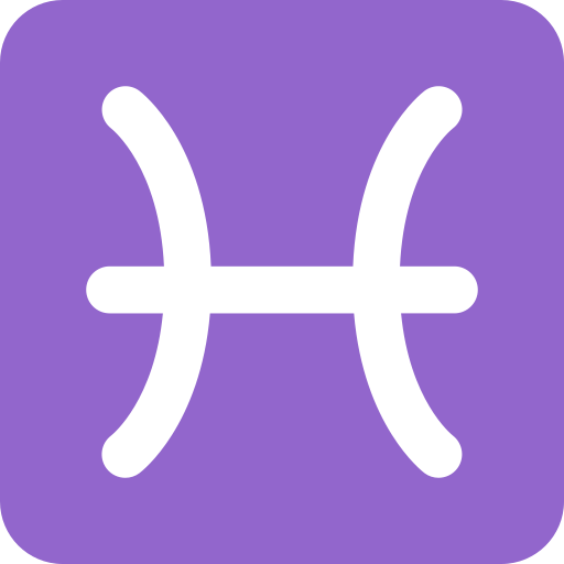 Знак зодіаку Риби для Twitter (X) Twemoji 15.0.3