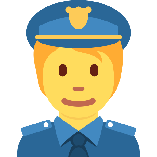 Полицейский для Twitter (X) Twemoji 15.0.3