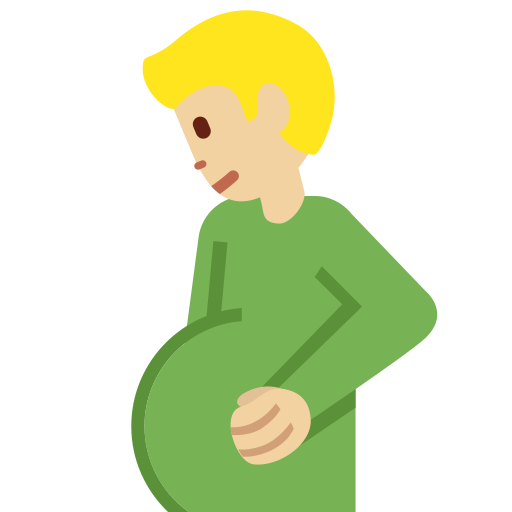 Pregnant Man: Medium-Light Skin Tone для Twitter (X) Twemoji 15.0.3