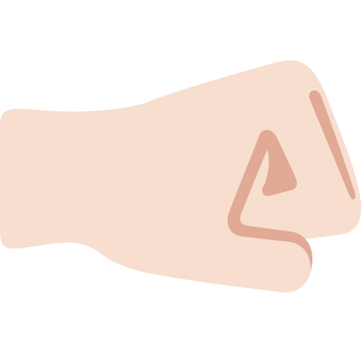 Кулак вправо: очень светлый тон кожи для Twitter (X) Twemoji 15.0.3