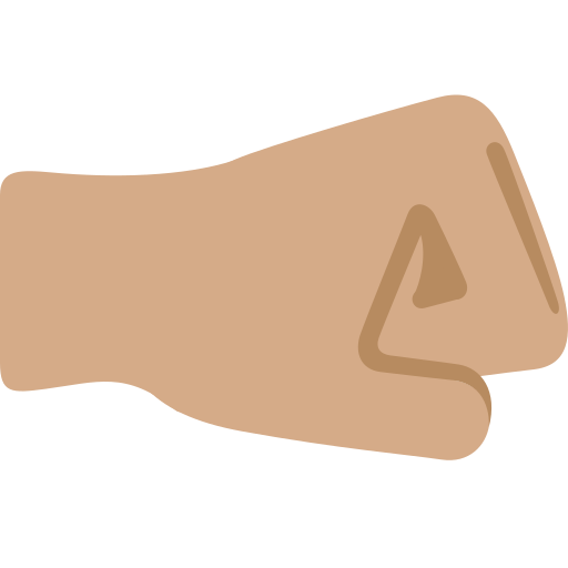 Кулак вправо: середній тон шкіри для Twitter (X) Twemoji 15.0.3