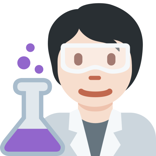 Вчений: дуже світлий тон шкіри для Twitter (X) Twemoji 15.0.3