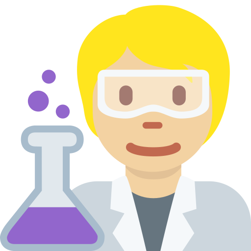 Вчений: світлий тон шкіри для Twitter (X) Twemoji 15.0.3