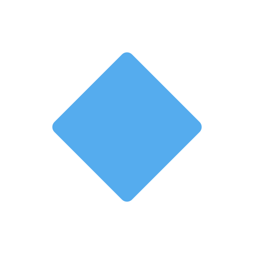 Небольшой голубой ромб для Twitter (X) Twemoji 15.0.3