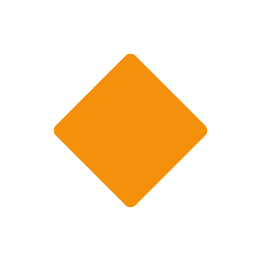 Невеликий Помаранчевий ромб для Twitter (X) Twemoji 15.0.3