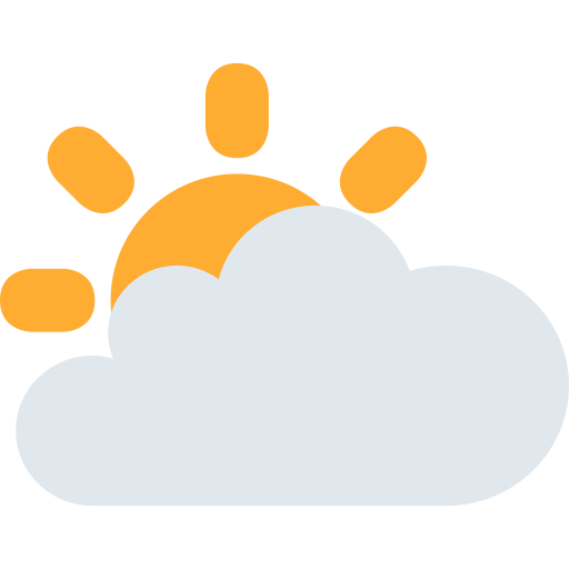 Солнце за облаком для Twitter (X) Twemoji 15.0.3