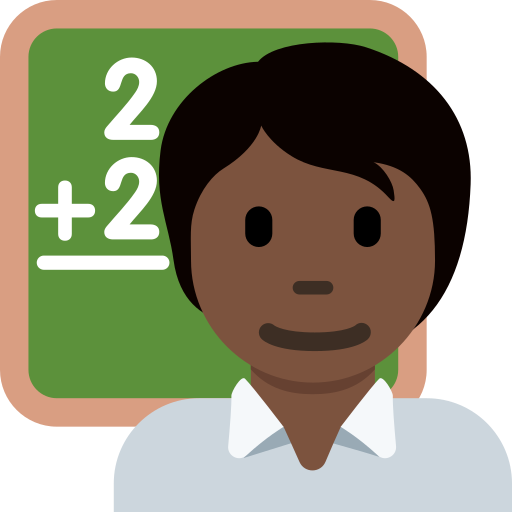 Педагог: дуже темний тон шкіри для Twitter (X) Twemoji 15.0.3