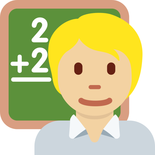 Педагог: світлий тон шкіри для Twitter (X) Twemoji 15.0.3