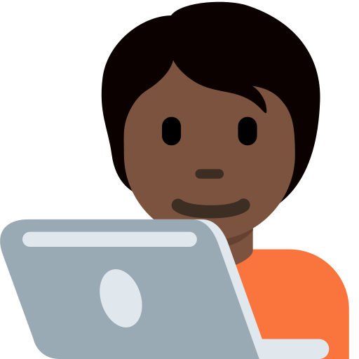 Інженер: дуже темний тон шкіри для Twitter (X) Twemoji 15.0.3