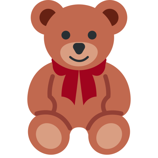Плюшевий ведмедик для Twitter (X) Twemoji 15.0.3