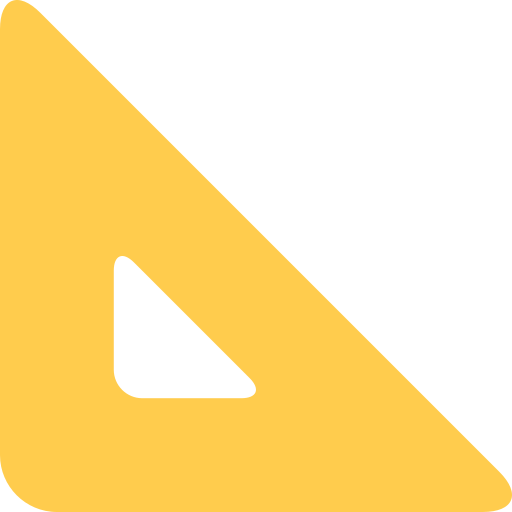 Линейка-треугольник для Twitter (X) Twemoji 15.0.3