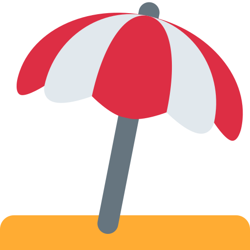 Пляжна парасолька для Twitter (X) Twemoji 15.0.3