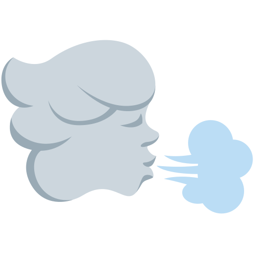 Дме вітер для Twitter (X) Twemoji 15.0.3