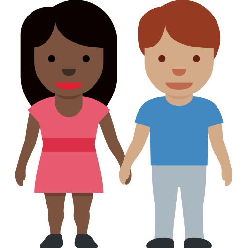 Чоловік і жінка: дуже темний тон шкіри середній тон шкіри для Twitter (X) Twemoji 15.0.3