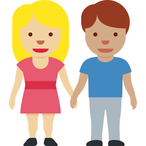 Чоловік і жінка: світлий тон шкіри середній тон шкіри для Twitter (X) Twemoji 15.0.3