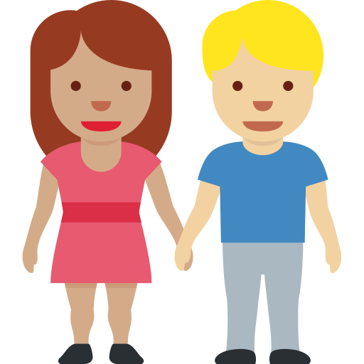 Чоловік і жінка: середній тон шкіри світлий тон шкіри для Twitter (X) Twemoji 15.0.3