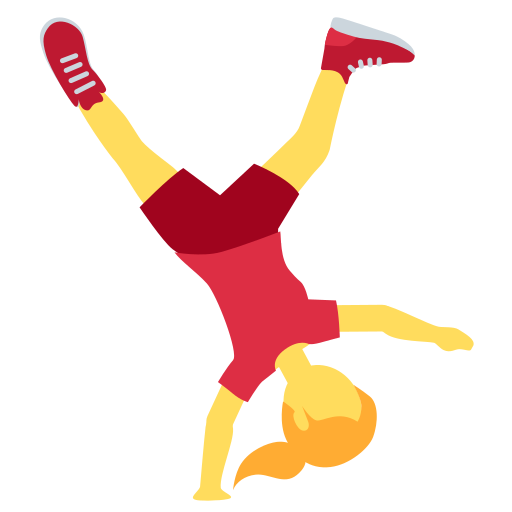 Женщина-акробат для Twitter (X) Twemoji 15.0.3