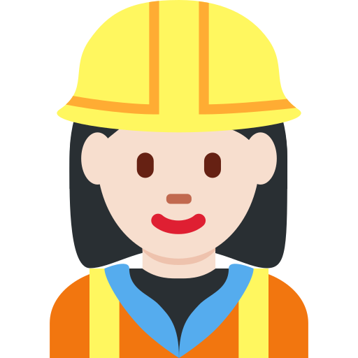 Жінка-будівельник: дуже світлий тон шкіри для Twitter (X) Twemoji 15.0.3