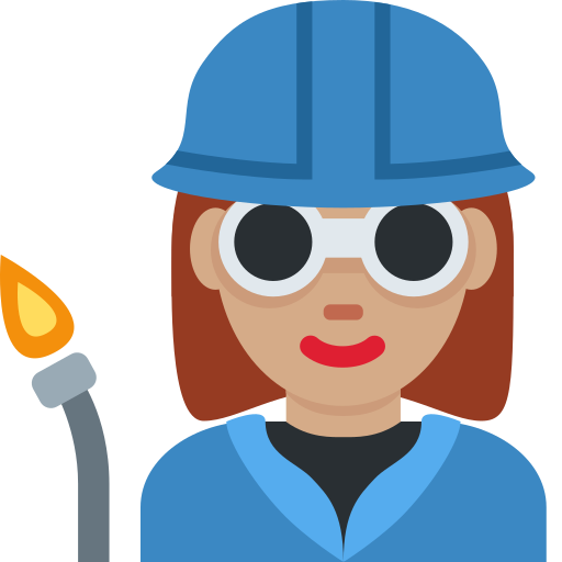 Працівник: середній тон шкіри для Twitter (X) Twemoji 15.0.3