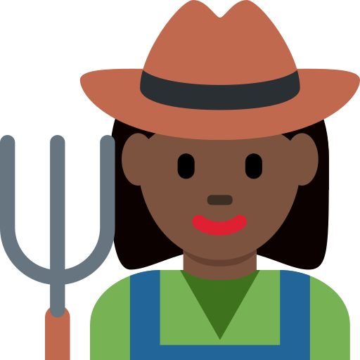 Woman Farmer: Dark Skin Tone для Twitter (X) Twemoji 15.0.3