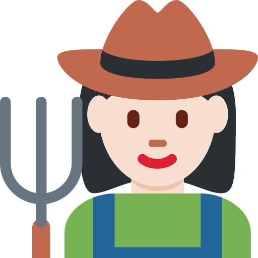 Жінка-фермер: дуже світлий тон шкіри для Twitter (X) Twemoji 15.0.3