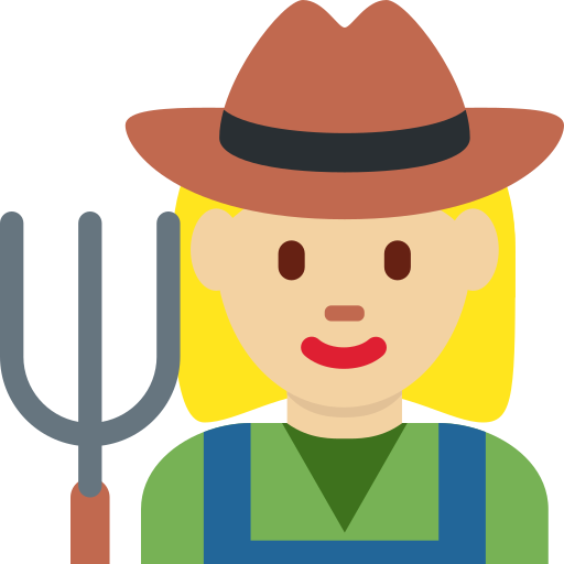 Жінка-фермер: світлий тон шкіри для Twitter (X) Twemoji 15.0.3