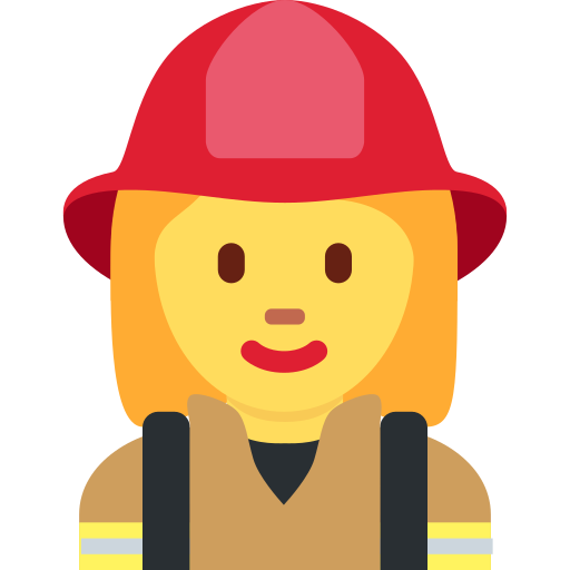 Жінка-пожежник для Twitter (X) Twemoji 15.0.3