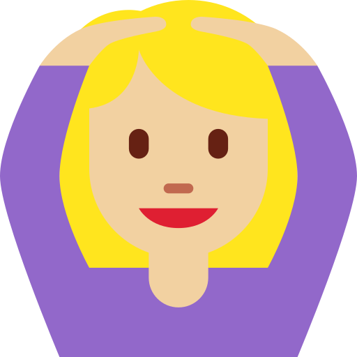 Женщина за: светлый тон кожи для Twitter (X) Twemoji 15.0.3