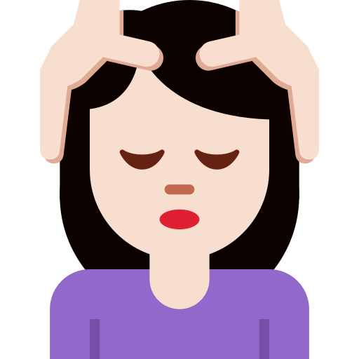 Жінці масажують обличчя: дуже світлий тон шкіри для Twitter (X) Twemoji 15.0.3