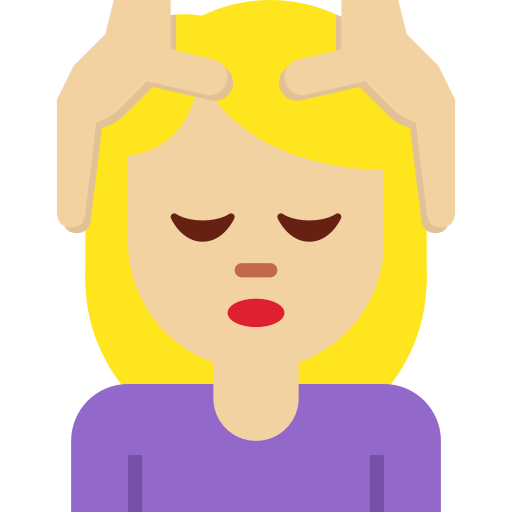 Жінці масажують обличчя: світлий тон шкіри для Twitter (X) Twemoji 15.0.3