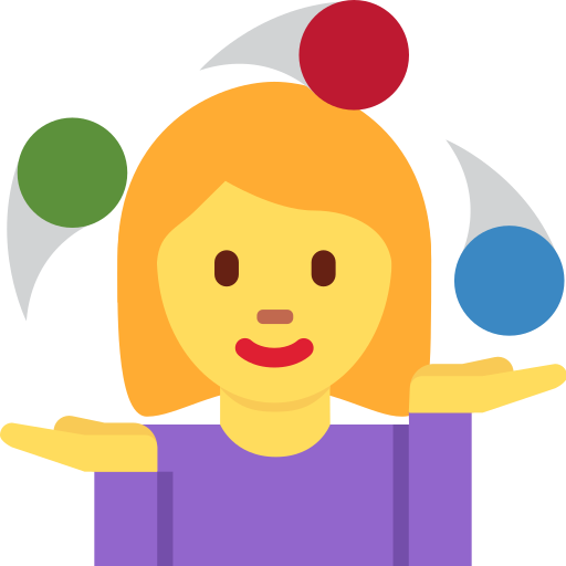 Жінка-жонглер для Twitter (X) Twemoji 15.0.3