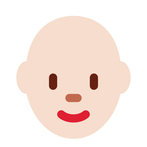 Жінка: дуже світлий тон шкіри без волосся для Twitter (X) Twemoji 15.0.3