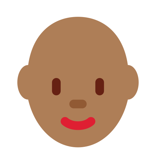 Жінка: темний тон шкіри без волосся для Twitter (X) Twemoji 15.0.3