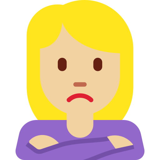 Ображена жінка: світлий тон шкіри для Twitter (X) Twemoji 15.0.3