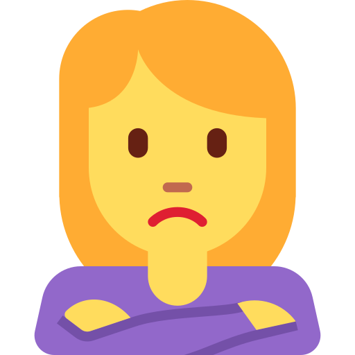 Обиженная женщина для Twitter (X) Twemoji 15.0.3