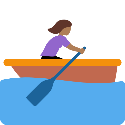 Гребчиха: темный тон кожи для Twitter (X) Twemoji 15.0.3