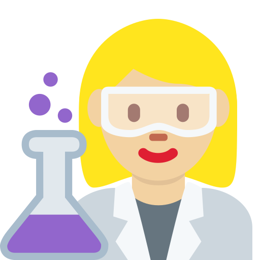 Вчений: світлий тон шкіри для Twitter (X) Twemoji 15.0.3