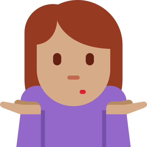Жінка знизує плечима: середній тон шкіри для Twitter (X) Twemoji 15.0.3