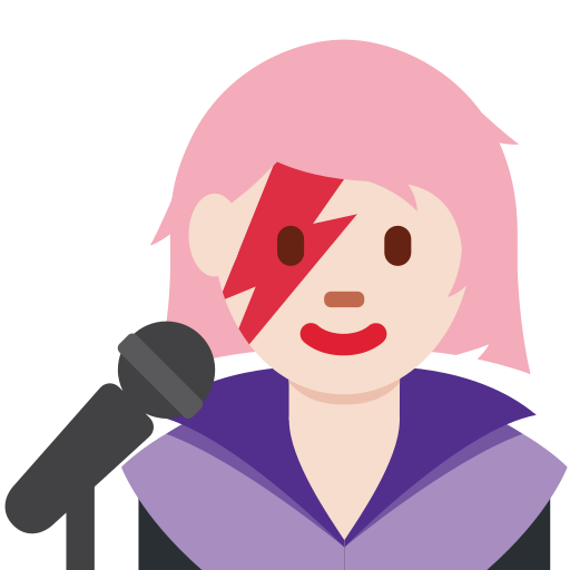 Співачка: дуже світлий тон шкіри для Twitter (X) Twemoji 15.0.3